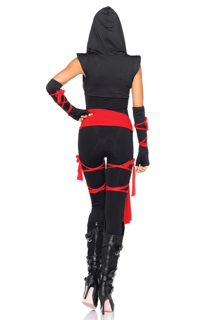 Deadly Ninja Costume with Face Mask Leg Avenue