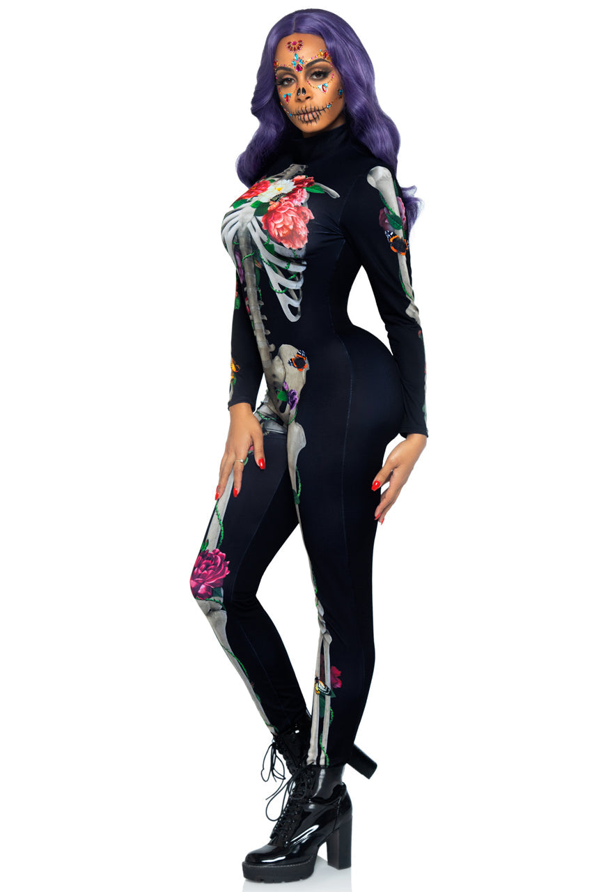 Floral Skeleton Costume Leg Avenue
