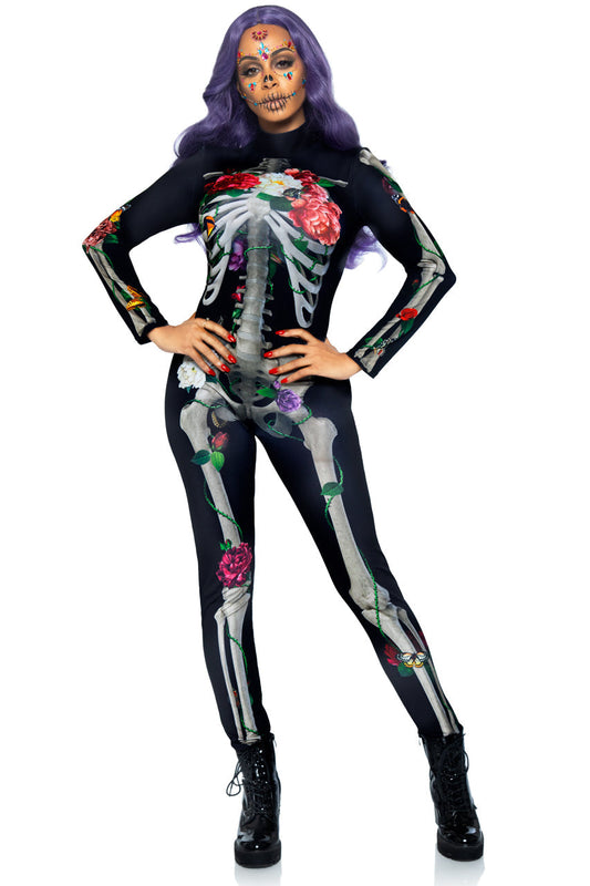 Floral Skeleton Costume Leg Avenue