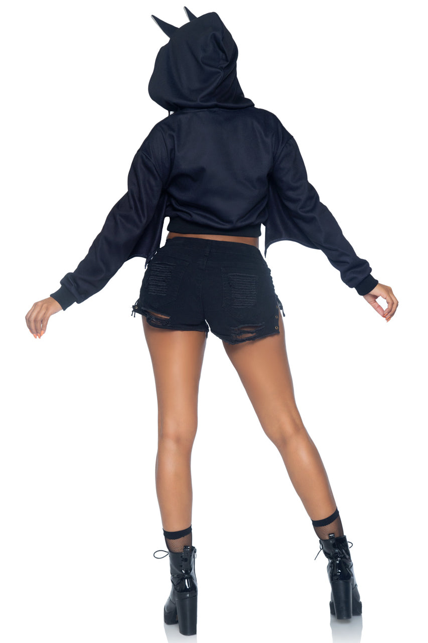 Cropped Bat Hoodie Leg Avenue