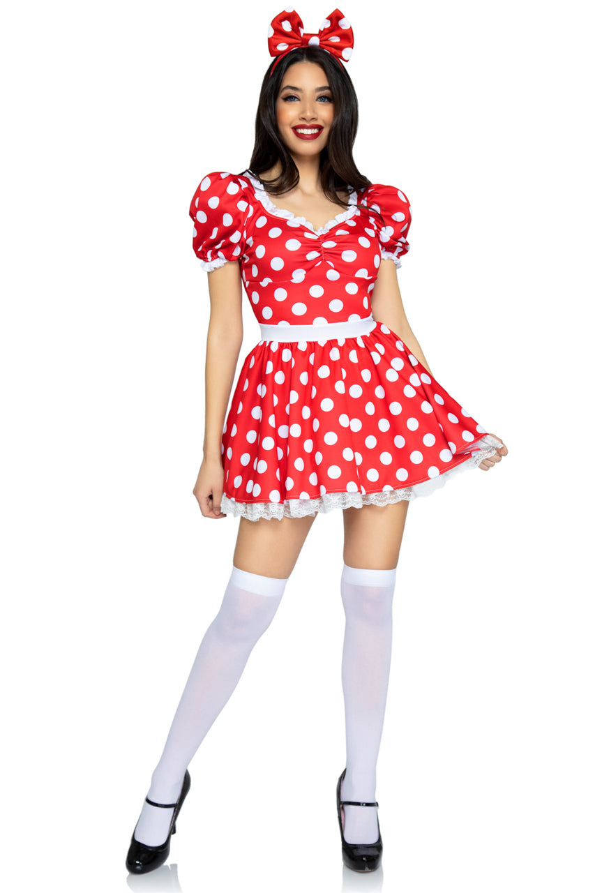 Polka Dot Mini Dress Costume Leg Avenue