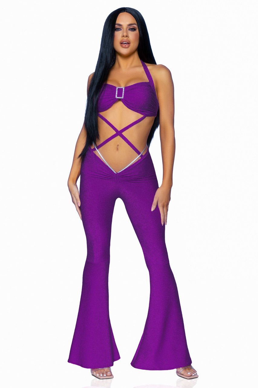 Purple Pop Star Costume Leg Avenue