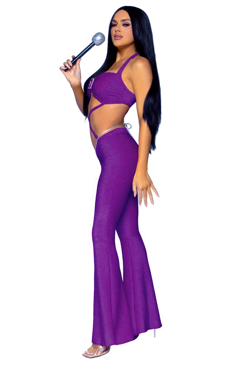 Purple Pop Star Costume Leg Avenue