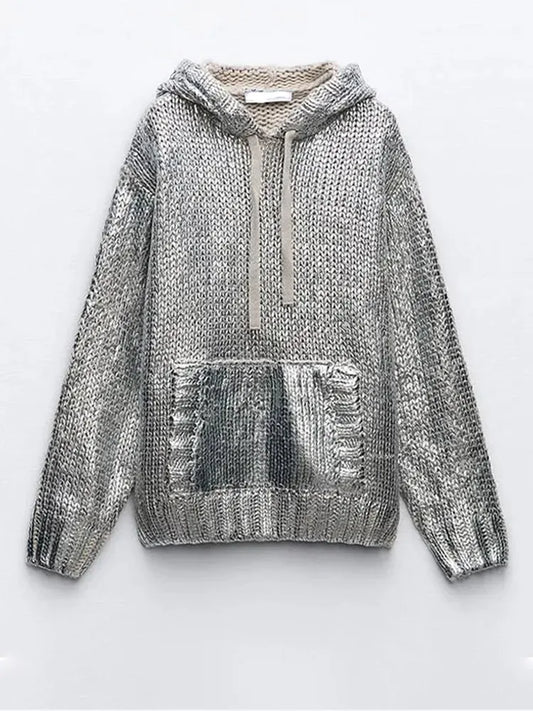 Metallic Women Sweater Lacy0301