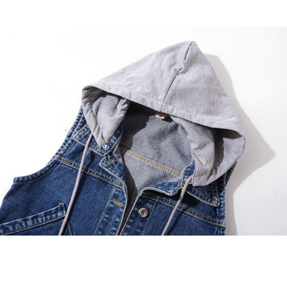 Hooded Denim Vest