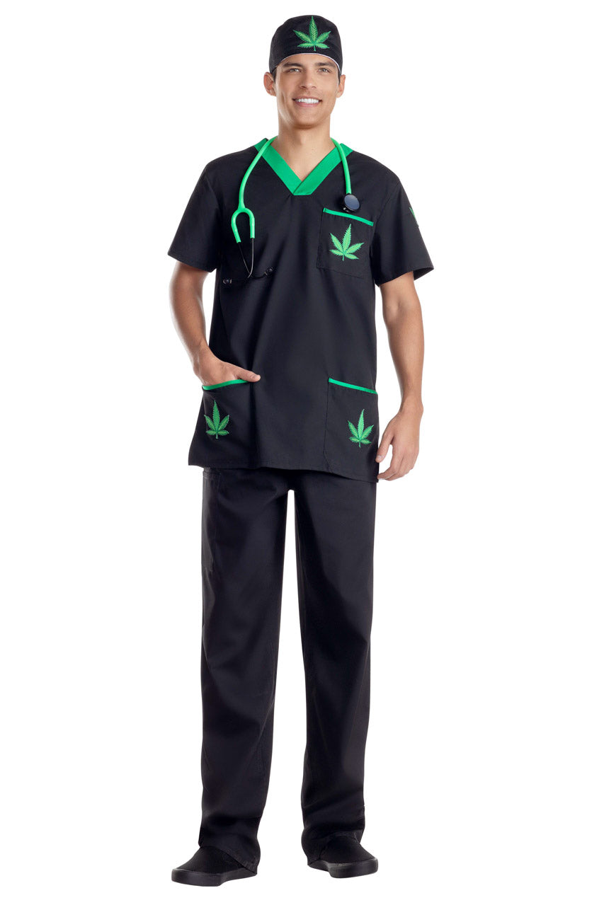 Men's Green Nurse Costume Party King