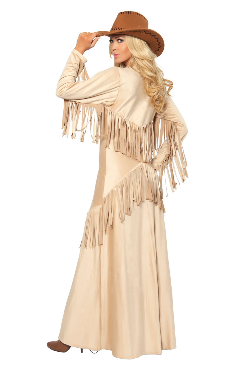 Deluxe Fringe Suede Cowgirl Coat Roma Costume