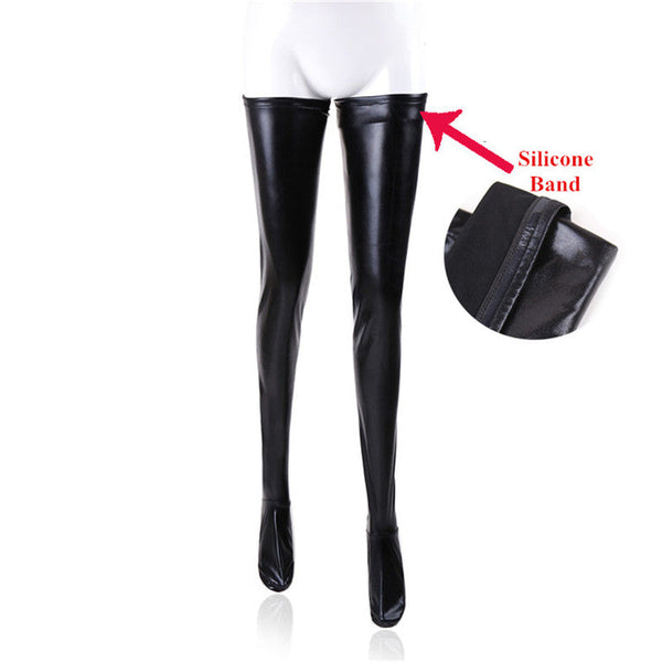 Leather Stockings Black Sexy Store