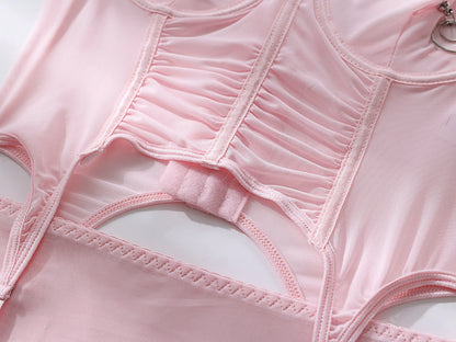 Ruffle Erotic Lingerie Transparent Lace Fancy Underwear Lifting Bolt Sensual Outfit Sheer Mesh Sissy Exotic Sets