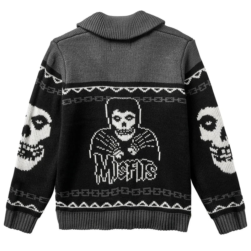 Skull Pattern Knit Sweater Lacy0301