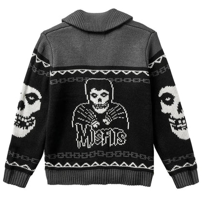 Skull Pattern Knit Sweater Lacy0301