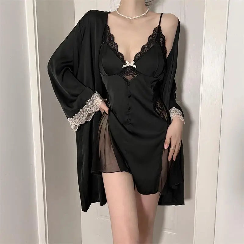 Time Can Bring You Down Robe Nightdress LacyNighty