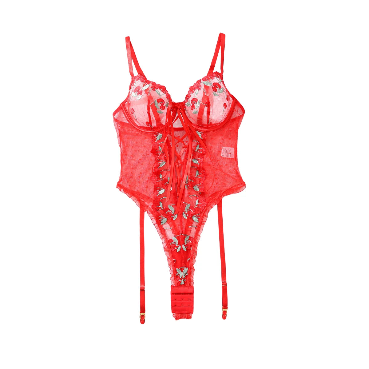 Ellolace Valentine Bodysuit Lingerie Red Lace Body Sissy Open Crotch LACYMATE Ellolace Valentine Bodysuit Lingerie Red Lace Body Sissy Open Crotch LACYMATE