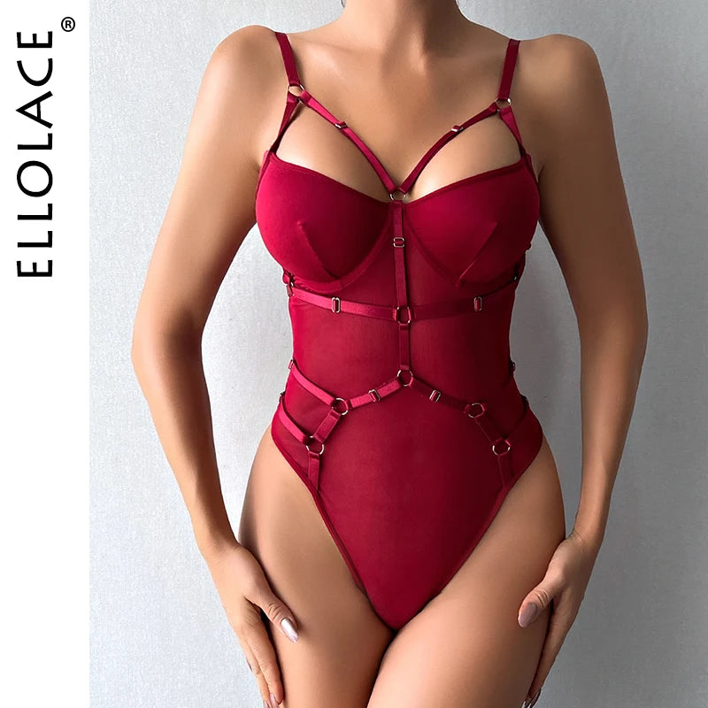 Lace Bodysuit With Garter See Through Bodycon Tops Mesh Seamless One Piece Fantasy Elegant Sexy Lingerie Teddy LACYMATE®