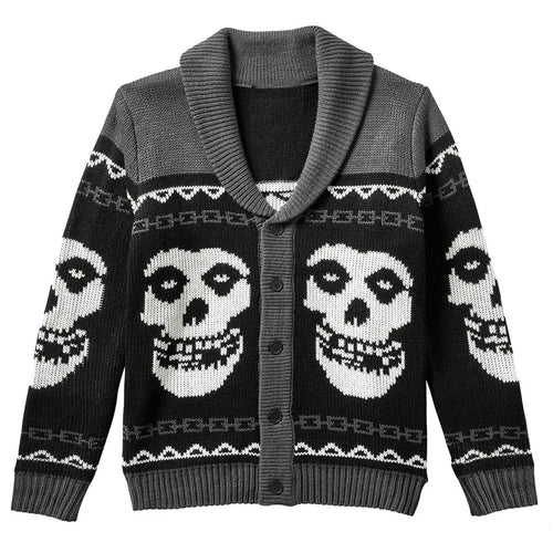 Skull Pattern Knit Sweater Lacy0301