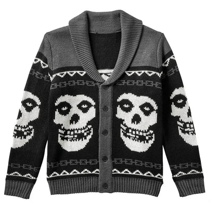Skull Pattern Knit Sweater Lacy0301