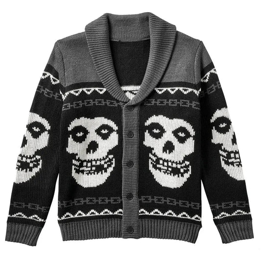 Skull Pattern Knit Sweater Lacy0301