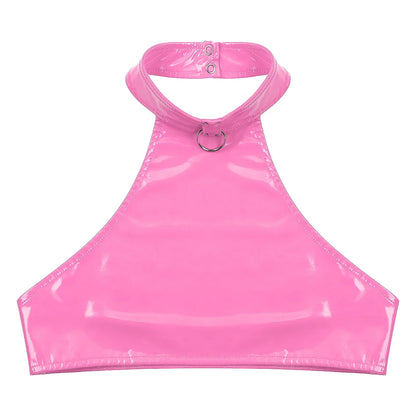 O Ring Leather Crop Lacy0301