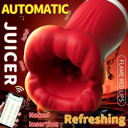 💥2025 Deep Throat Sucking Male Penis Training Cup Strong Squeeze Vibration