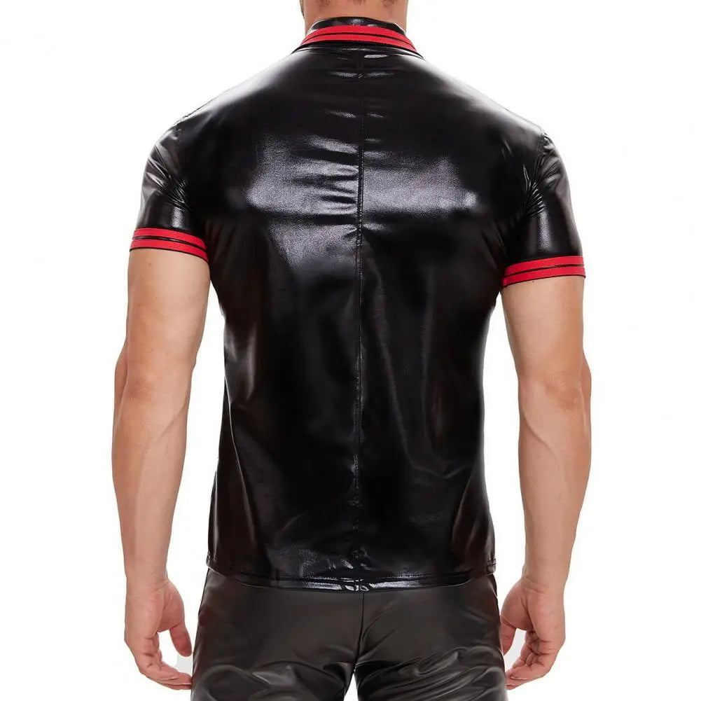 Shiny Leather T-shirt