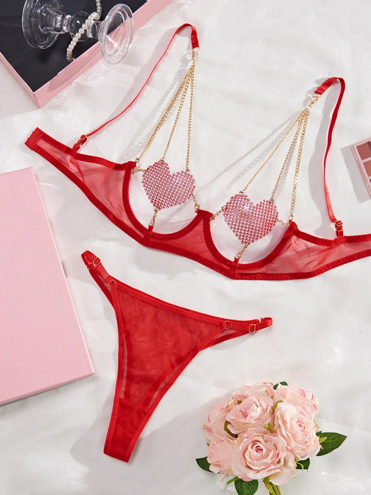 Destroy My Heart Lingerie Set LacyNighty