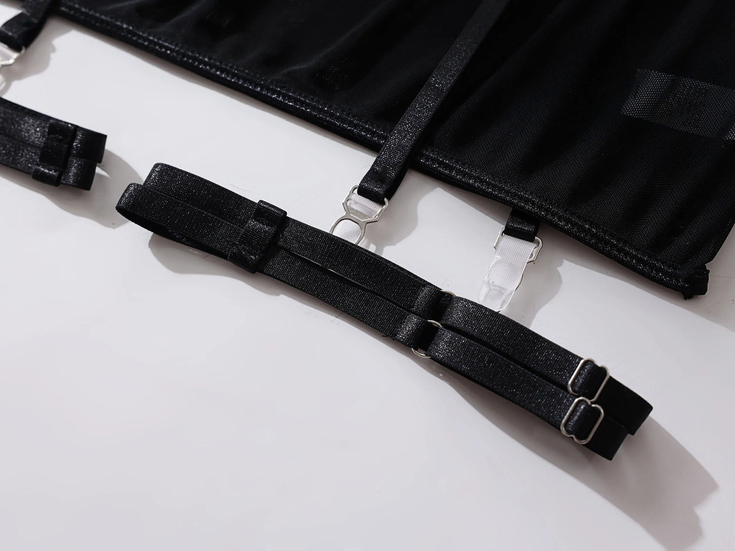 Ruffle Erotic Lingerie Transparent Lace Fancy Underwear Lifting Bolt Sensual Outfit Sheer Mesh Sissy Exotic Sets