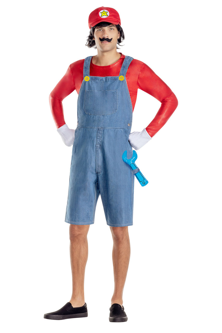 Men's Red Gamer Costume Starline