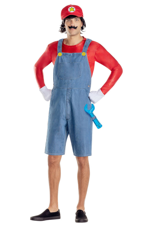Men's Red Gamer Costume Starline