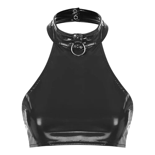 O Ring Leather Crop Lacy0301