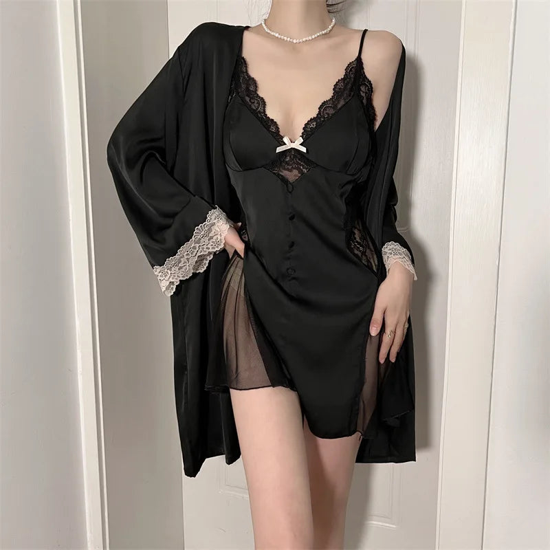 Time Can Bring You Down Robe Nightdress LacyNighty