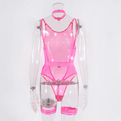 Sensual Lingerie Bodysuit Thong Sword Belt Erotic Transparent Teddy Bear Porno Exotic Costumes Tempt Babydoll