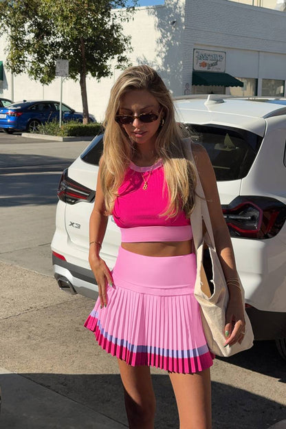 LacyMate™ Gwen Top Raspberry Colorblock