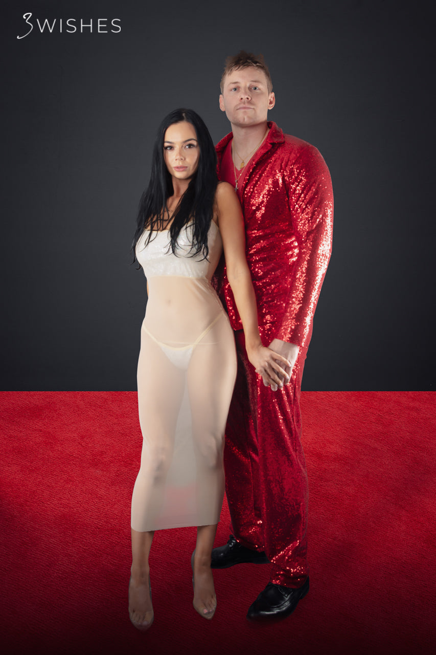 Red Sequin Men’s Suit 3WISHES