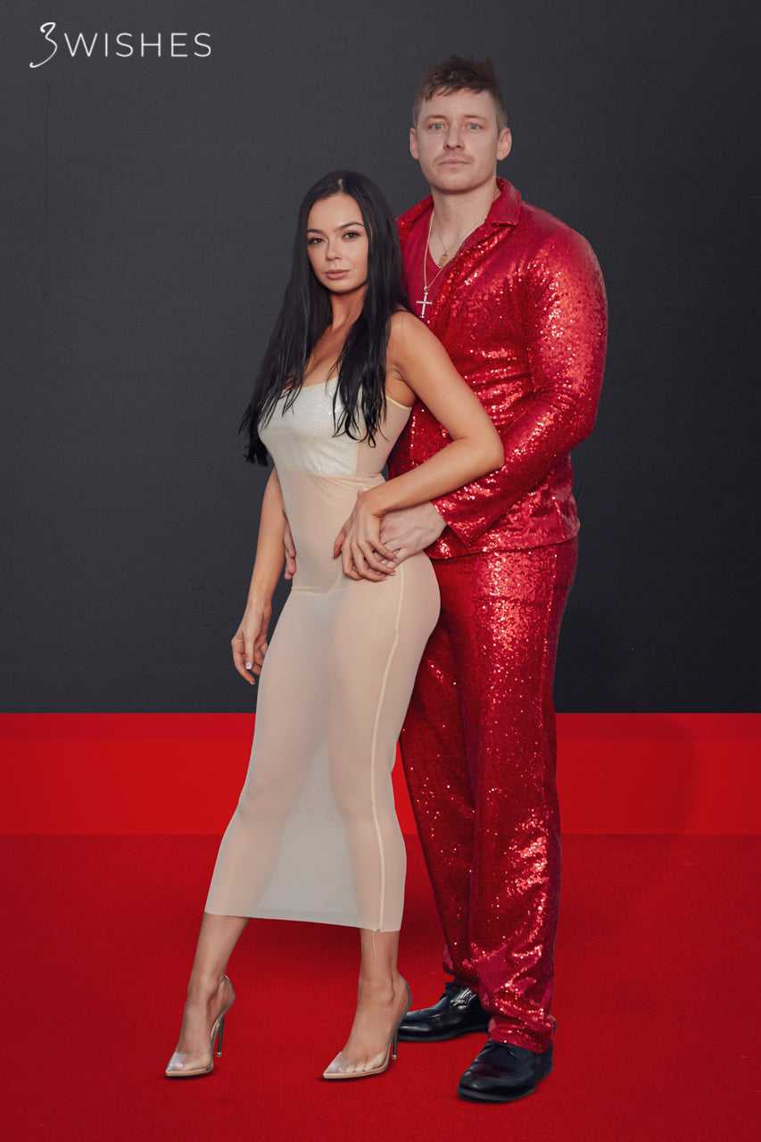 Red Sequin Men’s Suit 3WISHES