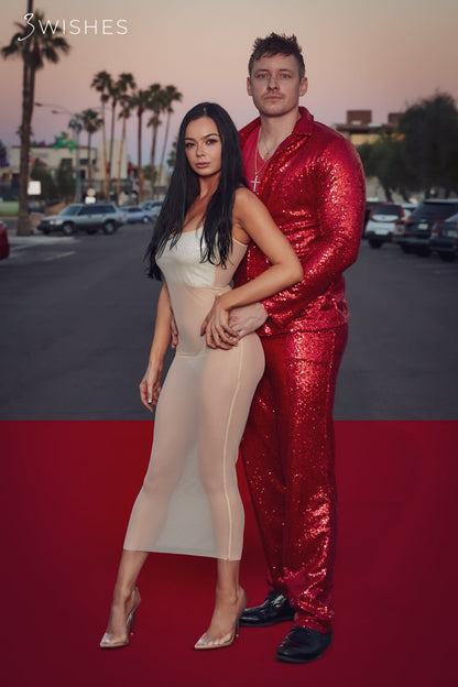 Red Sequin Men’s Suit 3WISHES