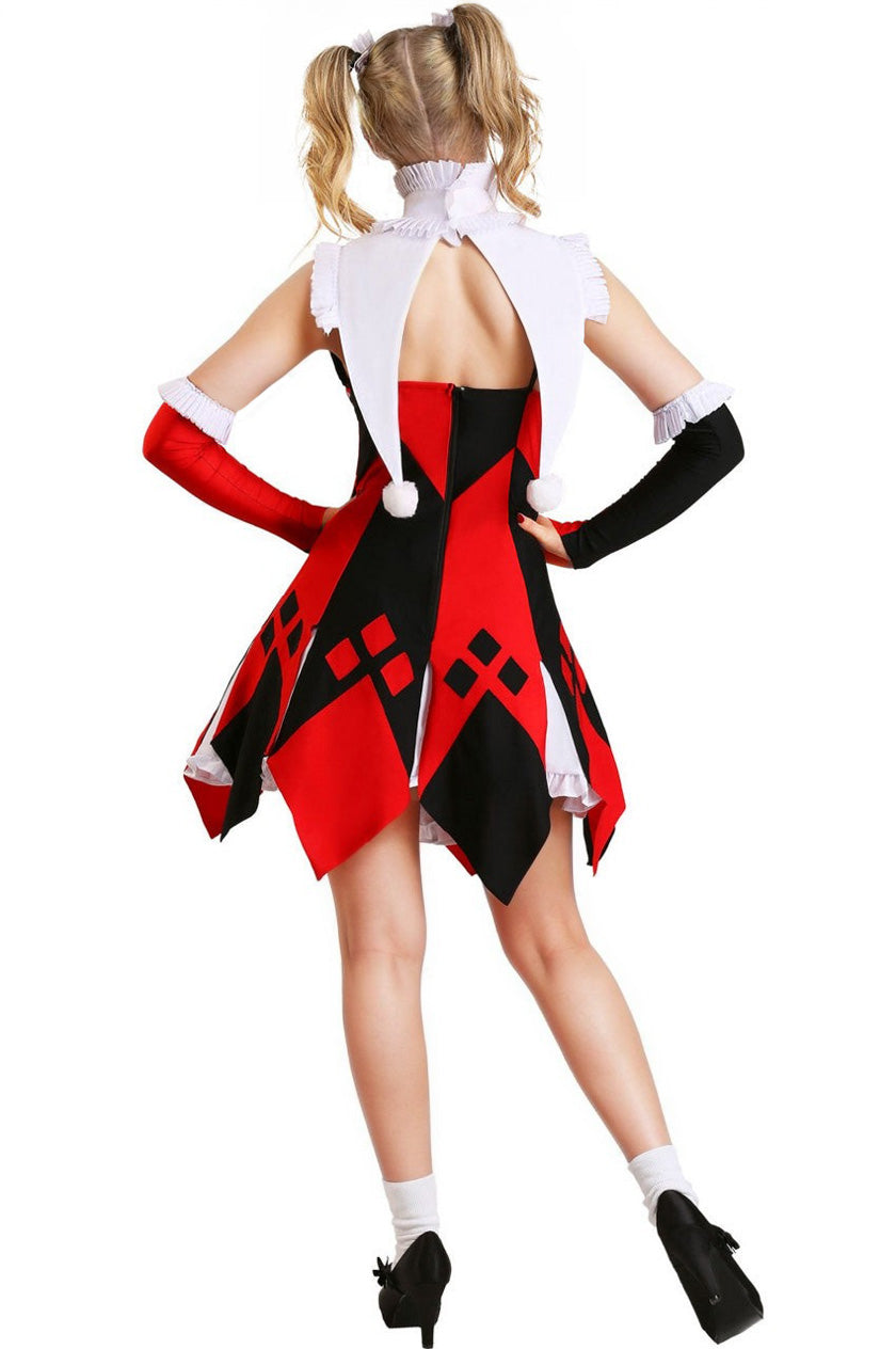 Sexy Adult Jester Halloween Costume Silea