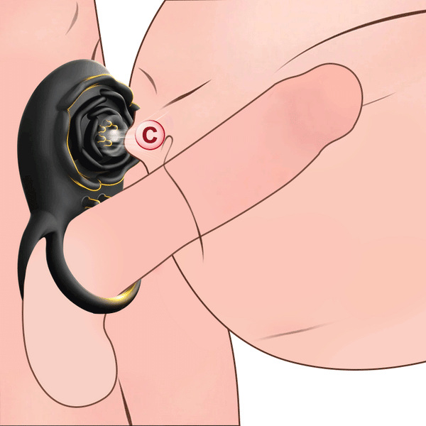 💥2026, Rose Clit Stmulator & Vibrating Cock Ring Sex Toy For Couples Nighty