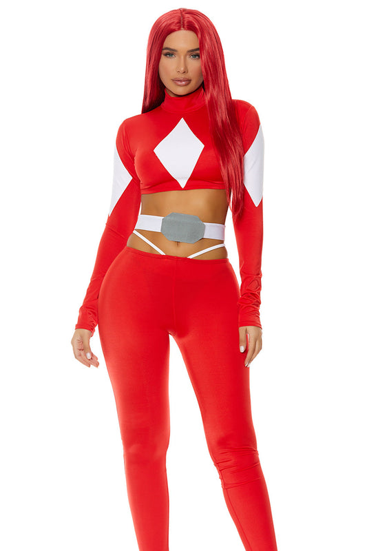 Red Mighty Power Superhero Costume Forplay