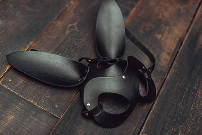 Leather bunny mask