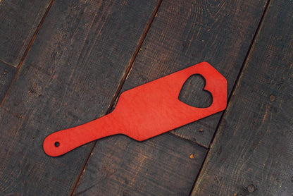 Leather spanking paddle "Heart" - Dr.Harness - harness
