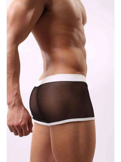 🔥 Funny Men 2025 🔥 Erotic Transparent Mesh Boxer Shorts LACYMATE®