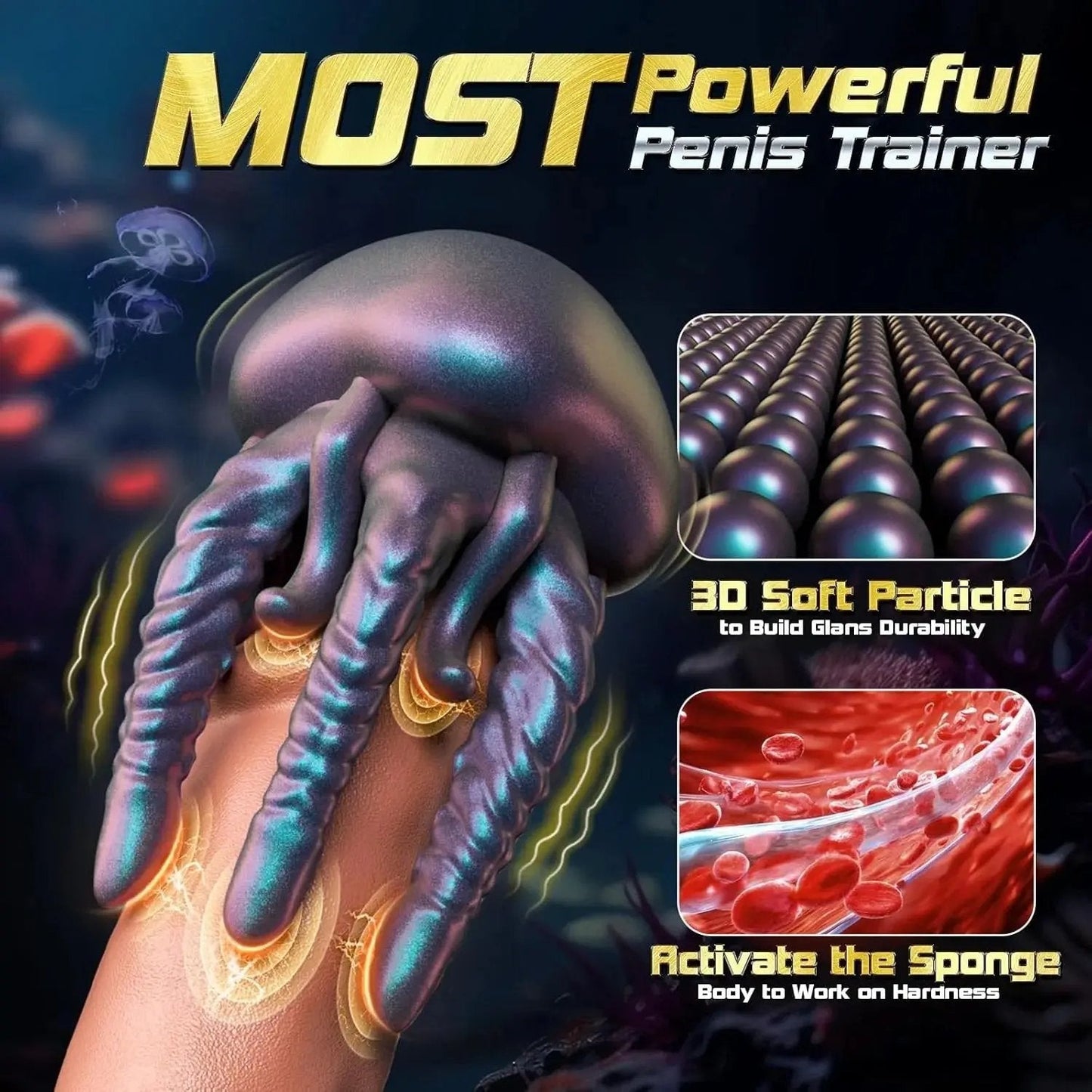 2025 Men's Fun Jellyfish Vibrator👑 10 intense vibration, waterproof LACYMATE®