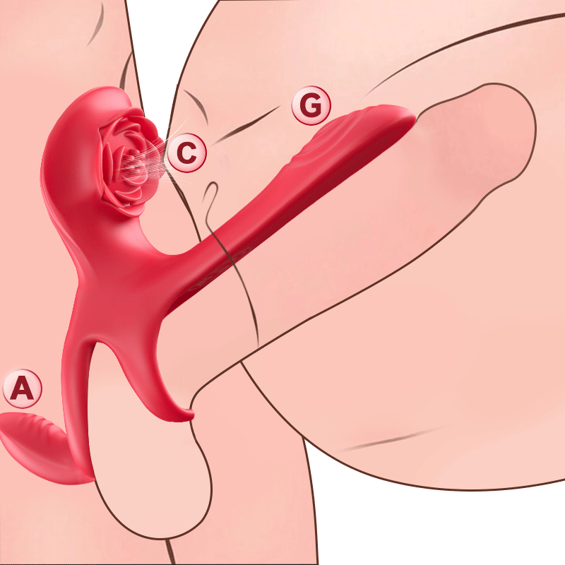 💥2025 NEW ROZY - Vibrating Cock Ring Couple Sex Toys Male Sexual Toy With 5 In 1 Stimulator Nighty