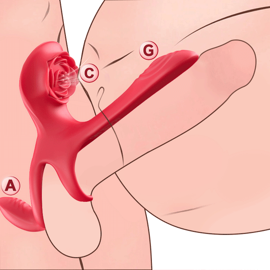 💥2025 NEW ROZY - Vibrating Cock Ring Couple Sex Toys Male Sexual Toy With 5 In 1 Stimulator Nighty