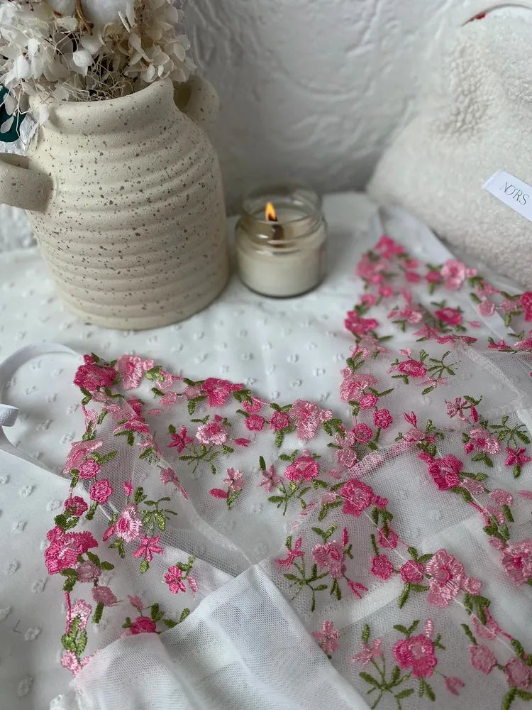Blossom Whisper Babydoll Set Silk&Lace