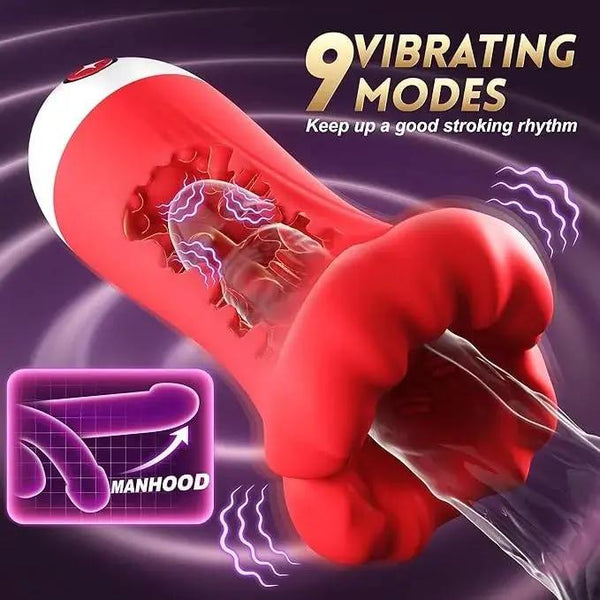 2025 Men's Fun Mouth Trainer, 4 in 1, 9 vibration modes, 360 pleasure LACYMATE®