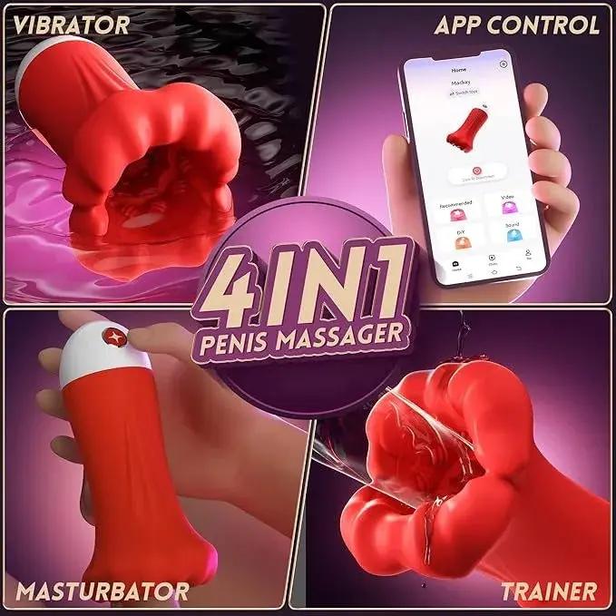 2025 Men's Fun Mouth Trainer, 4 in 1, 9 vibration modes, 360 pleasure LACYMATE®