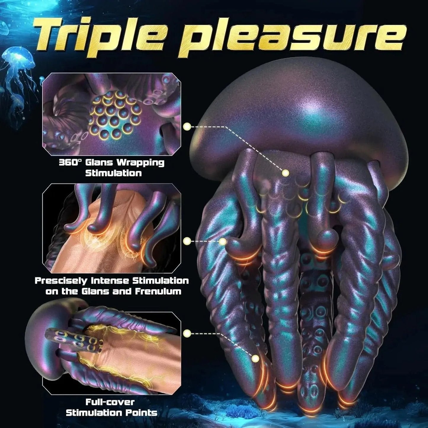 2025 Men's Fun Jellyfish Vibrator👑 10 intense vibration, waterproof LACYMATE®