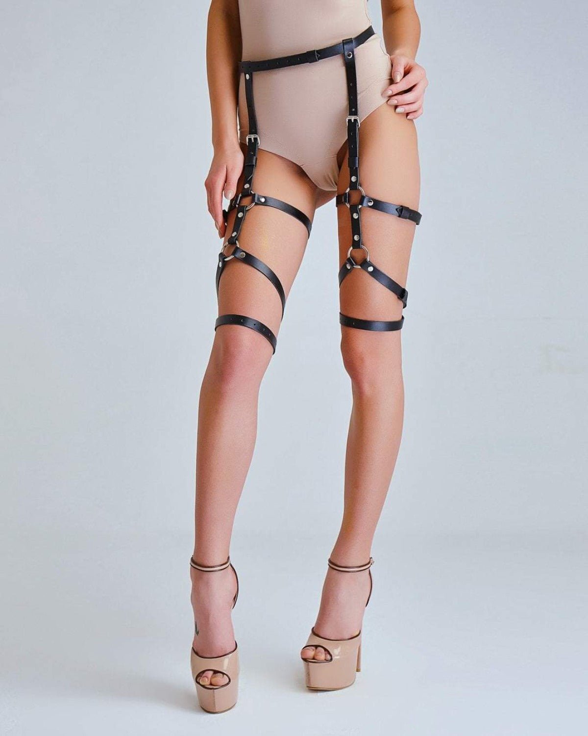 Leather legs garters Mira