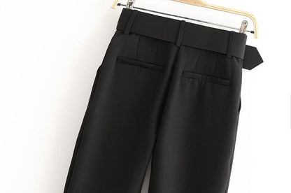 Office Lady Suit Pants with Belt